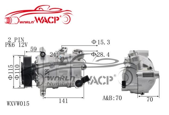 5N0820803 5N0820803C Compressore AC per auto per VW Golf7 per Audi A3 per Skoda Fabia per sedile WXVW015