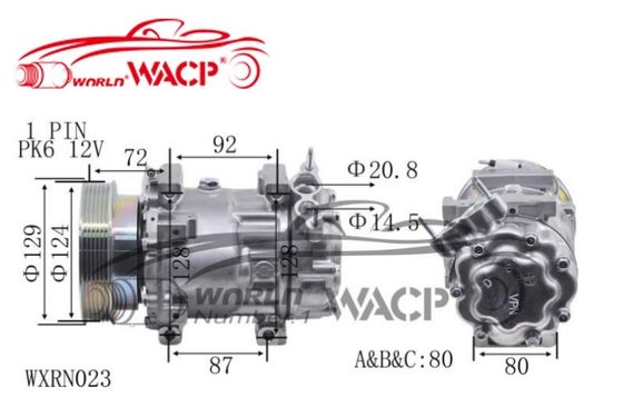Compressore AC per auto 12V 6PK SD7V16 per Renault Duster Clio Megane Nissan WXRN023