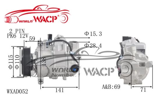 6SEU Auto AC Compressore 8K0260805J 2483001600 Per Audi A4/A5/A6/Q5 2003-2017 WXAD052
