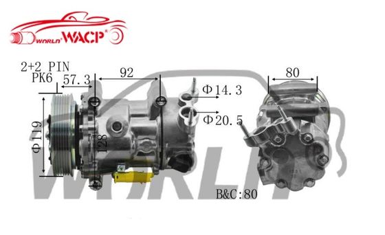 6453QJ Compressore per Peugeot207 per Citroen Berlingo WXPG009