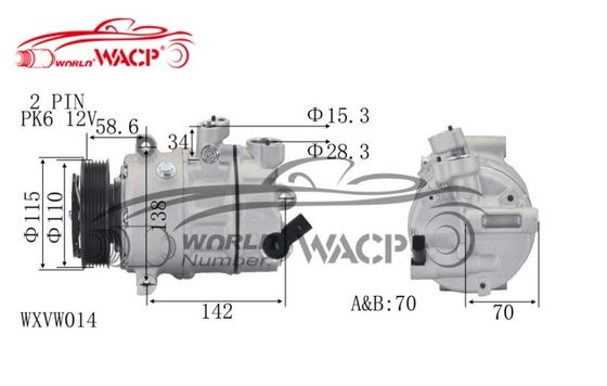 DCP32045 1K0820803G Alta precisione Per Audi A3 Per VW Golf6 Per Caddy Per Skoda Octavia Compressore WXVW014